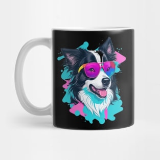 Cool Border Collie with Sunglasses Mug